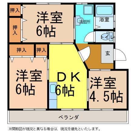 JOYリーフ若草の物件間取画像